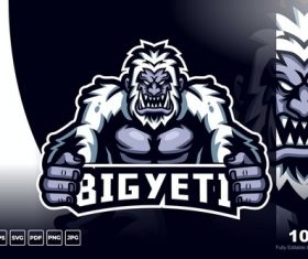 Yeti mascot logo vector