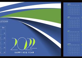 2022 new year calendar vector