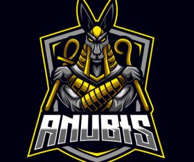 Anubis e-sport logo vector