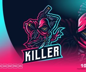 Assassin mascot logo vector