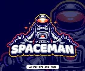 Astronaut mascot logo vector
