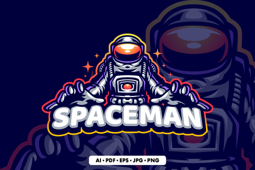 Astronaut mascot logo 