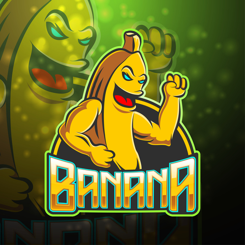 Banana people esports logo vector