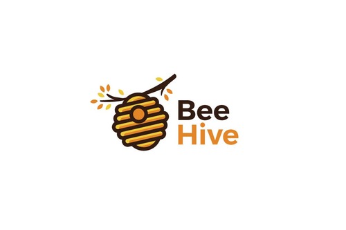 Bee hive logo vector