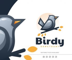 Bird color mascot logo vector