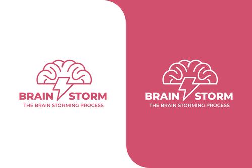 Brain storm smart idea logo vector
