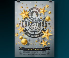 Christmas party card vector