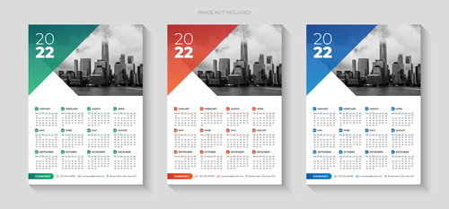 City background 2022 calendar vector