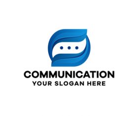 Communication gradient logo vector