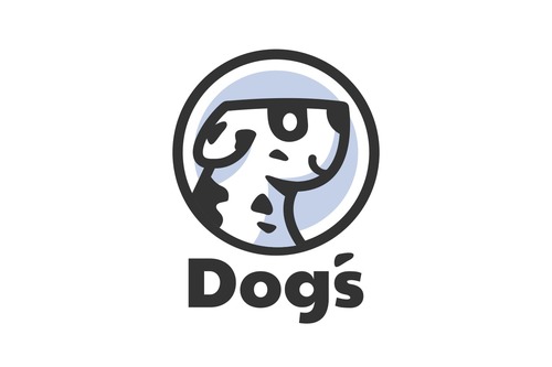 Dalmatian dog head logo vector