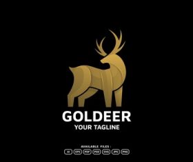 Deer logo template vector