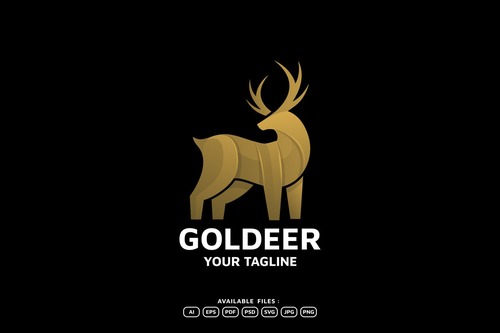 Deer logo template vector