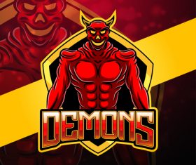 Demons esports logo vector
