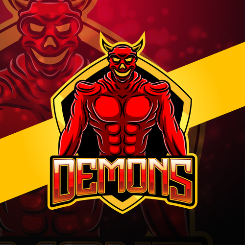 Demons esports logo vector