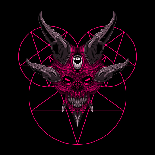 Simple and symmetrical devil logo for esports team on Craiyon