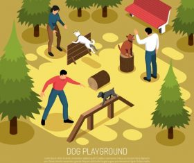 Dog playground vector
