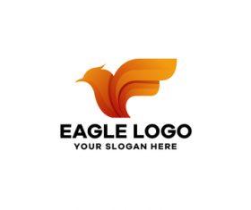 Eagle gradient logo vector