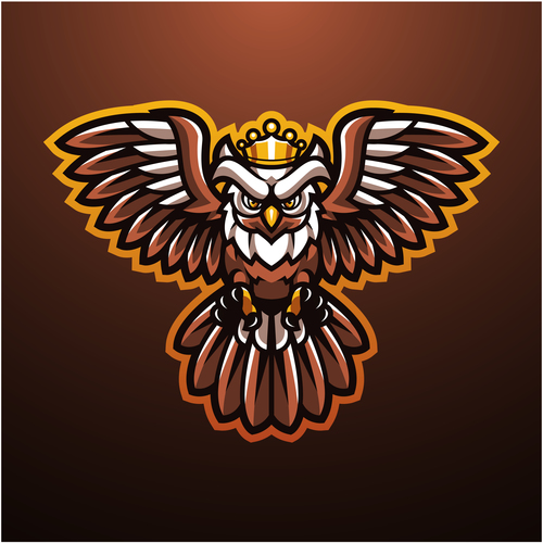 Eagle king logo vector