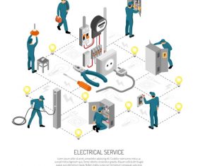 Electrician service vector