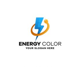Energy charge gradient logo vector