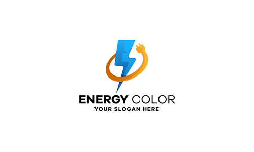 Energy charge gradient logo vector