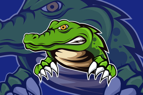 Esport crocodile logo vector
