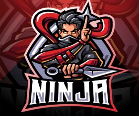 Esport logo ninja vector