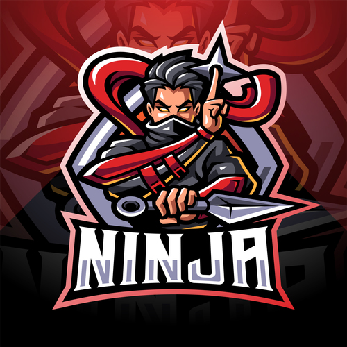 Esport logo ninja vector