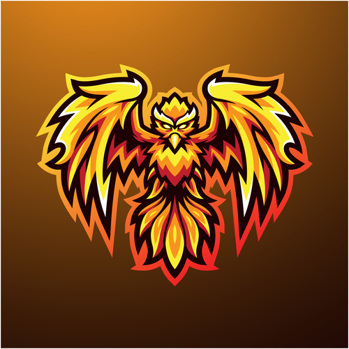 Firebird e sports logo vector