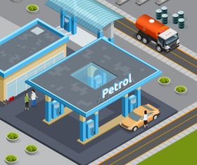 Gas station vector
