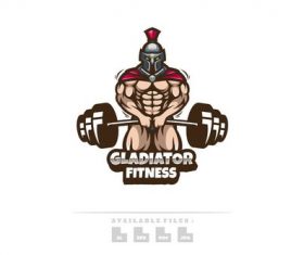 Gladiator fitness logo vector