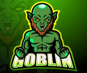 Goblin game logo vector