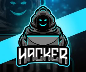 Hacker esports logo vector