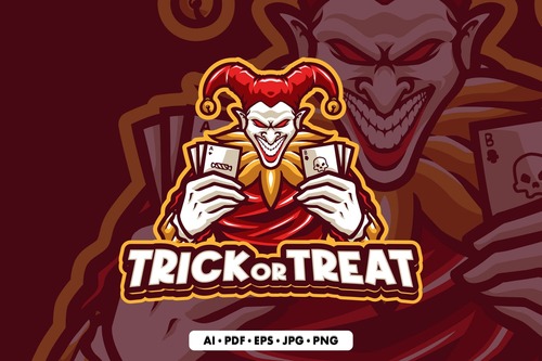 Halloween zombie mascot logo vector