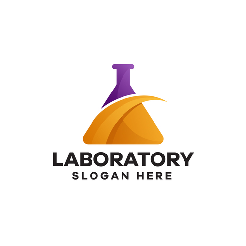 Laboratory gradient logo vector
