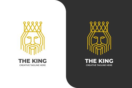 Luxury king mascot logo vector