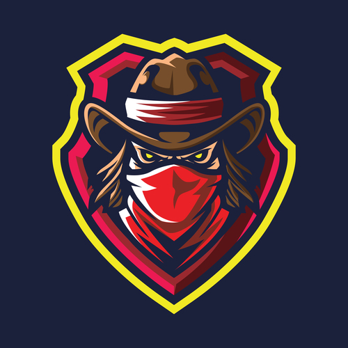 Masked man logo vector