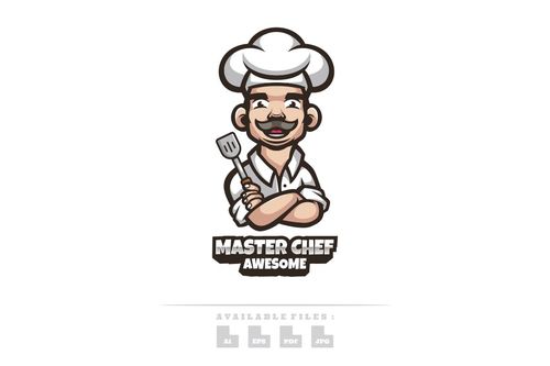 Master chef logo vector