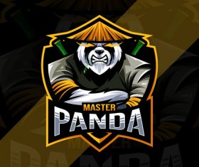Master panda logo vector