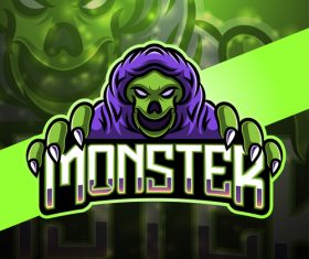 Monster logo vector