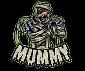 Mummy mascot logo vector
