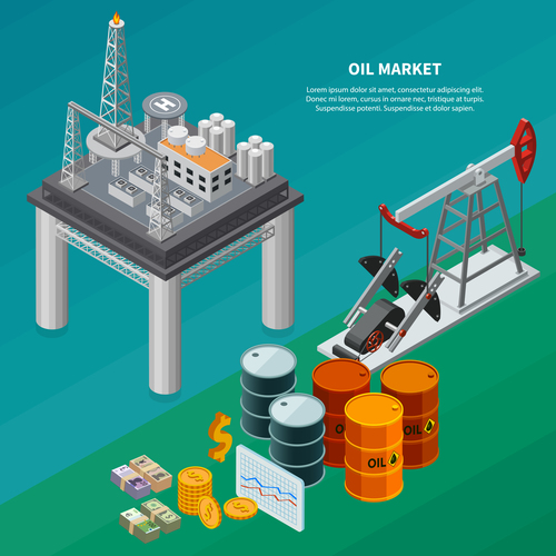 Oil market vector