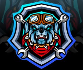 Poodle game logo vector