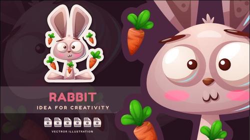 Rabbit esport logo vector