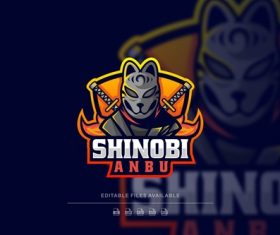 Shinobi sport and e-sports logo vector