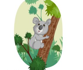 Sloth lying on the tree vector