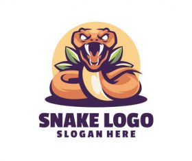Snake logo template vector
