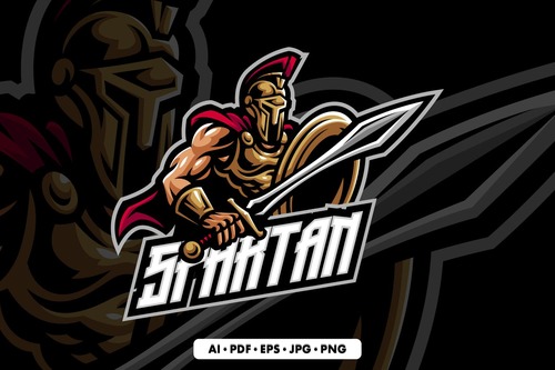 Spartan mascot logo vector