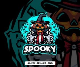 Spooky mascot logo vector