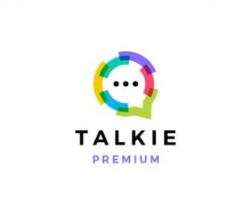 Talk chat bubble logo vector